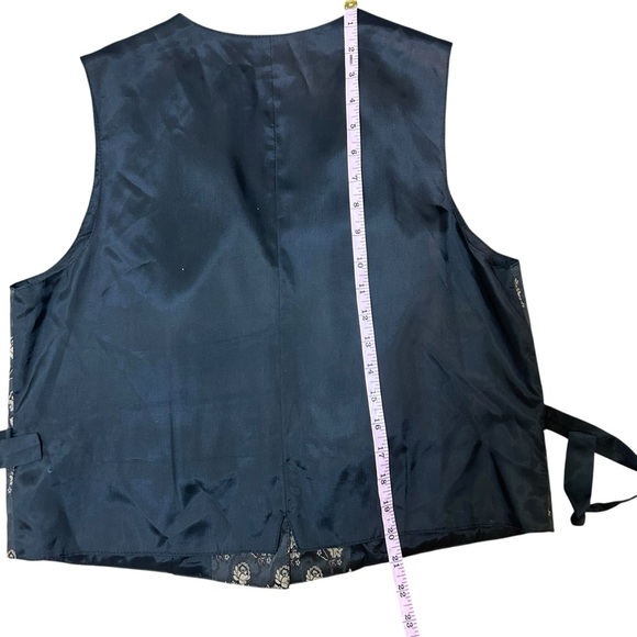 Wah-Maker women’s old west floral jacquard vest size large Victorian frontier - Picture 7 of 8